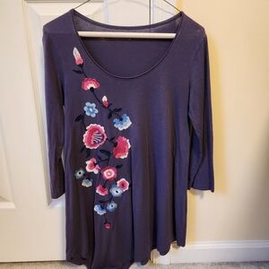 Garnet Hill, XS asymmetrical tunic top